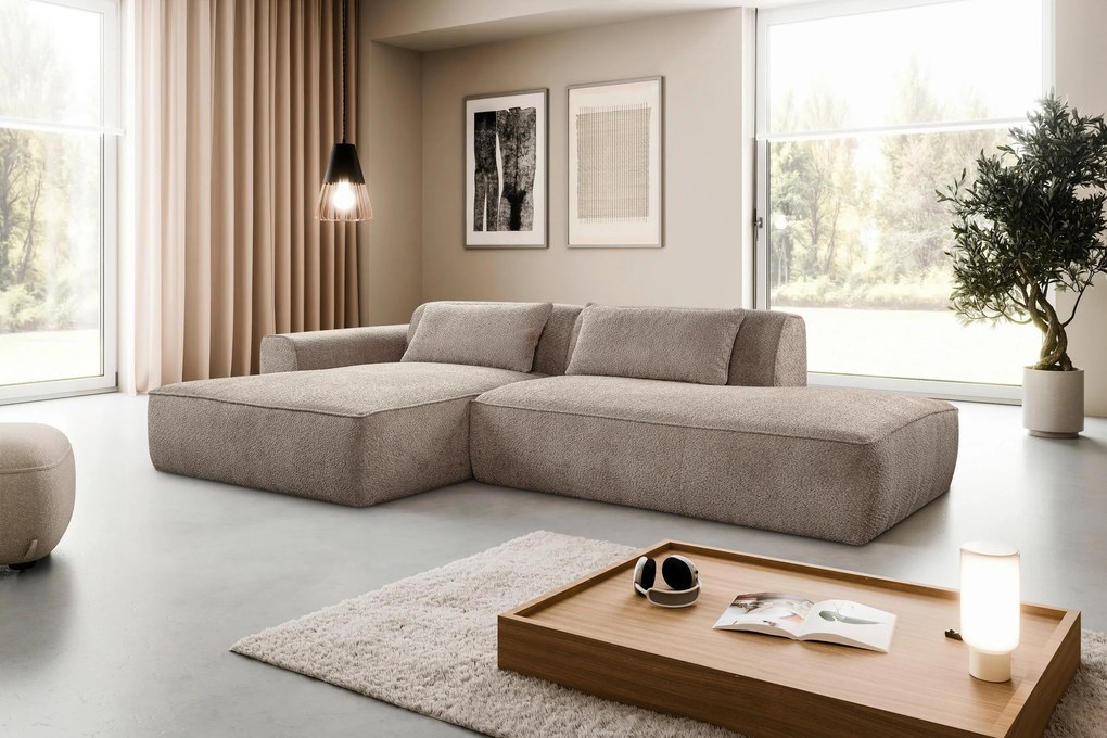 XXXLutz ROHOVÁ SEDAČKA, plast, textil, kompozitné drevo, taupe MID.YOU - Sedačky - 000694009635