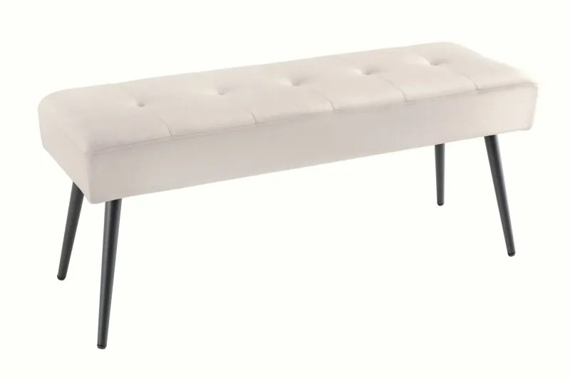 Dizajnová lavica Bailey 100 cm šampanský zamat