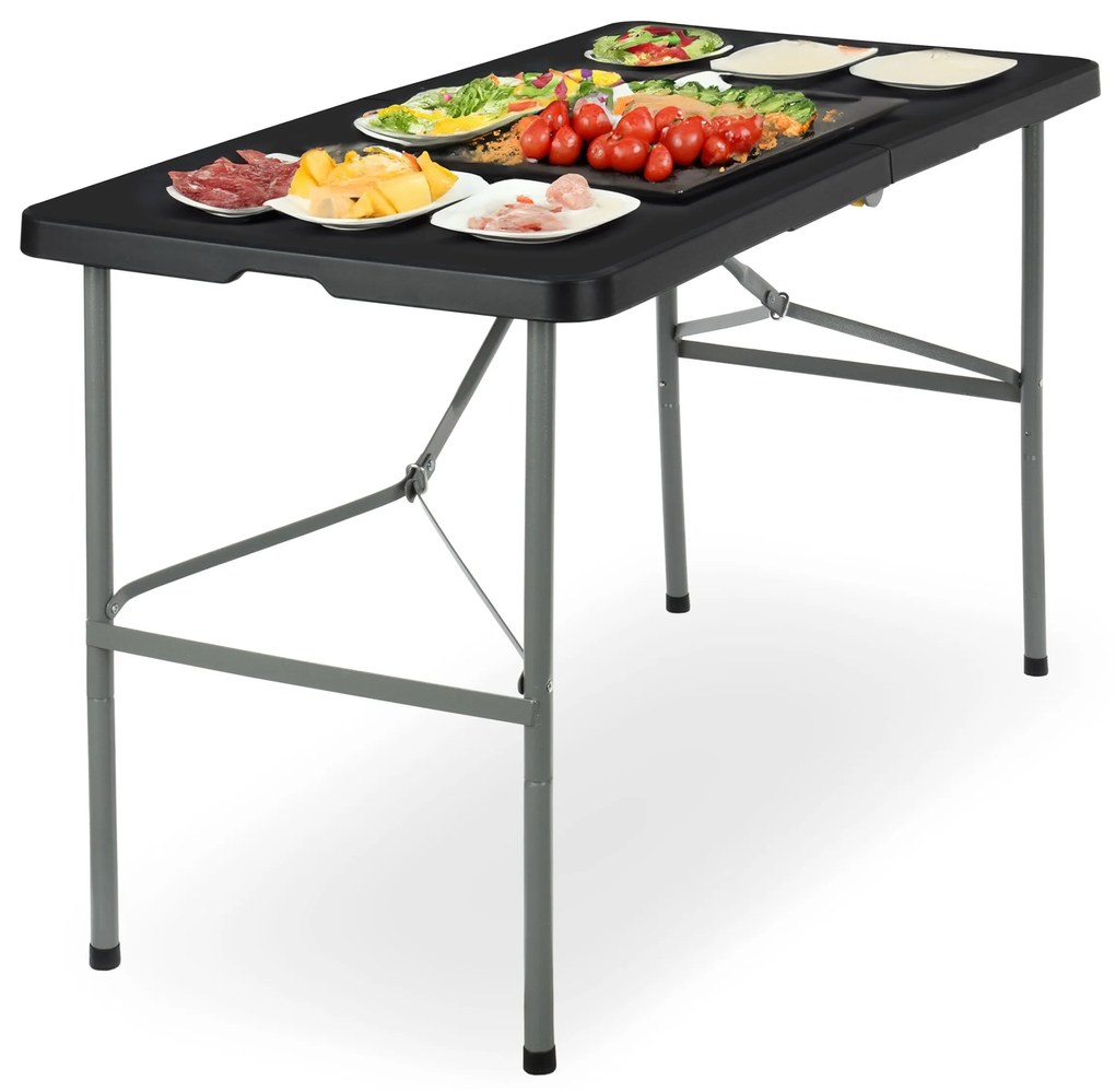 Skladací cateringový stôl JUNE 122 cm čierny