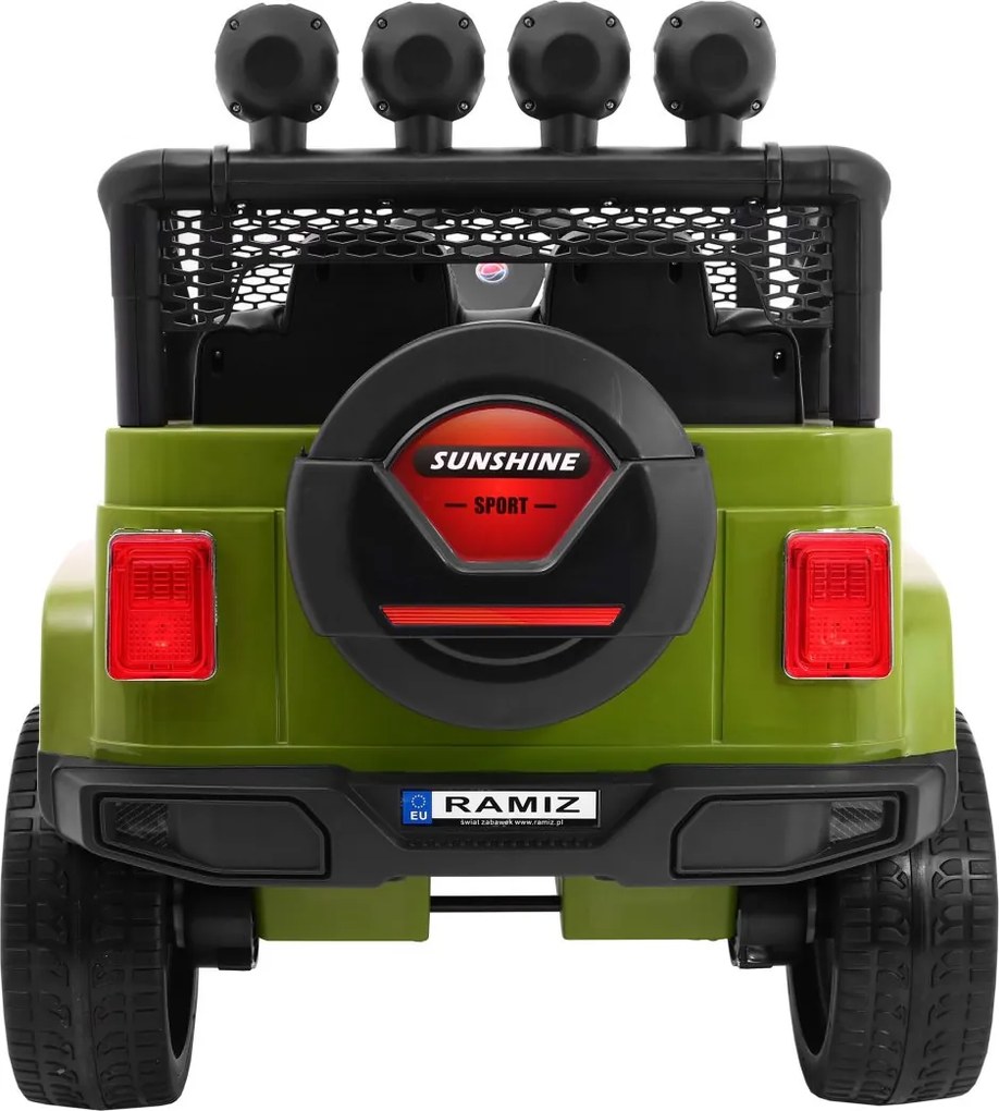 Ramiz Terénne auto Raptor Drifter Zelená + Diaľkové ovládanie + Pohon 4x4 + Úložný priestor + Pomalý štart + MP3 LED