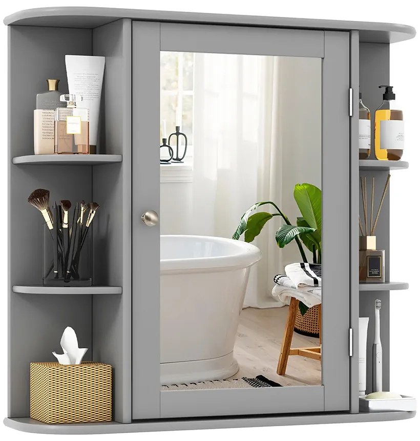 Kúpeľňová skrinka, sivá