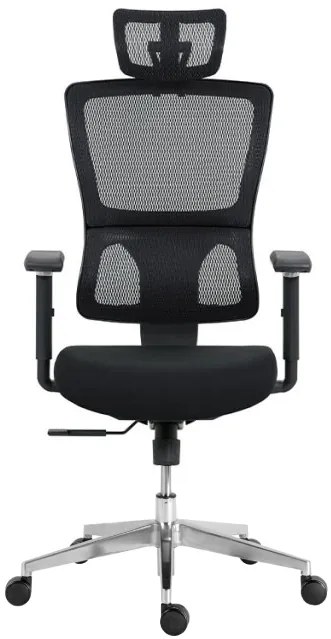 Kancelárska ergonomická stolička VIVAX — sieť/látka, čierna, nosnosť 150 kg
