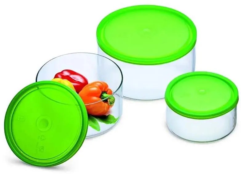 Simax Sada sklenených dóz na potraviny, 3ks