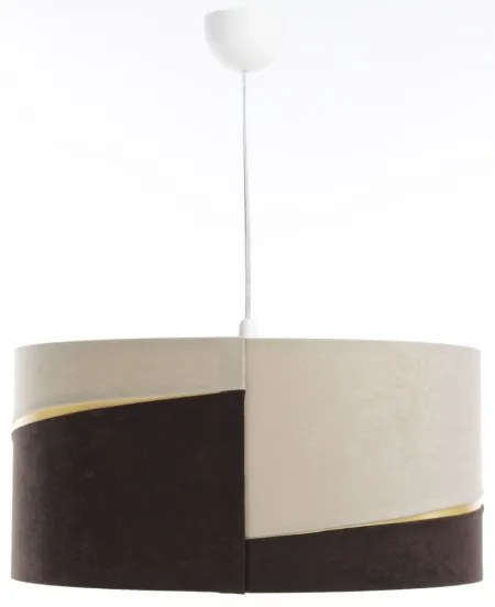 Luster na lanku SWING 1xE27/60W/230V hnedá/béžová/zlatá