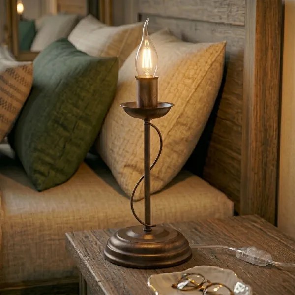 Stolná lampa ANTON 1xE14/60W/230V bronzová