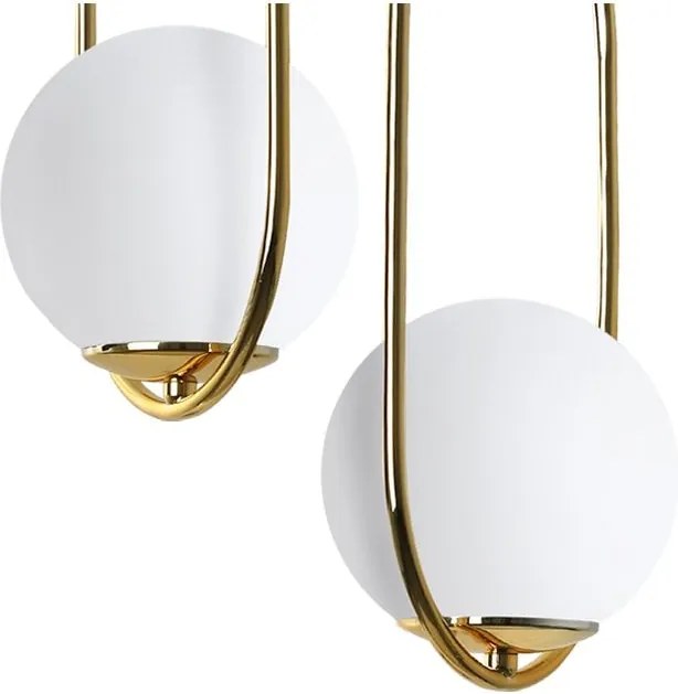 Závesné svietidlo Florence, 1x biele sklenené tienidlo, g, U