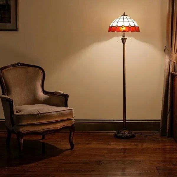BRILAGI - Tiffany vitrážová stojacia lampa SIENNA 2xE27/60W/230V