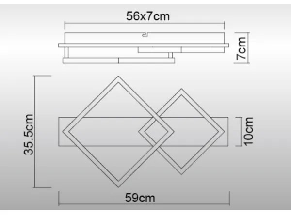 Globo 67847-24 - LED Stropné svietidlo LESINA LED/24W/230V 3000K
