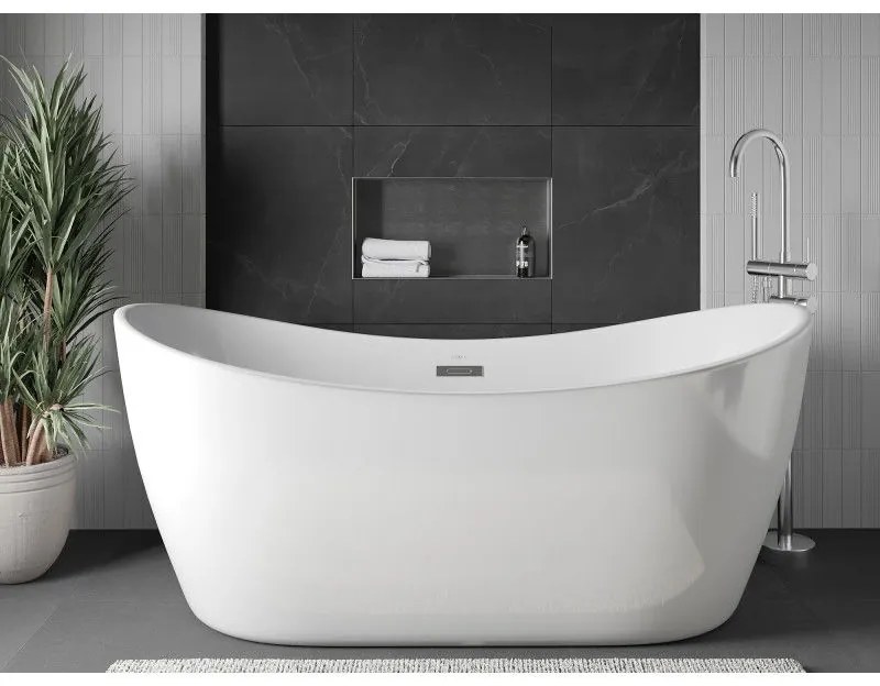 Mexen X-Wall-NR, polička na zapustenie pod obklad bez goliera 60 x 30 cm, oceľová, 1911603010