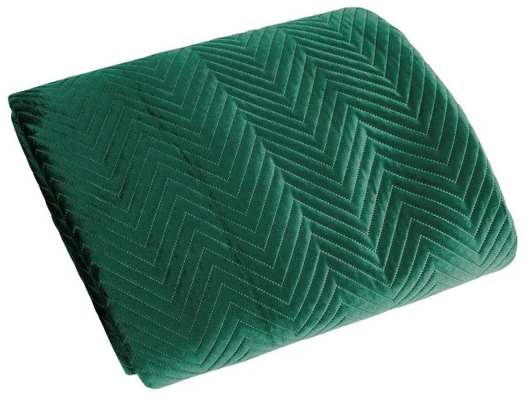 Dekorstudio Zamatový prehoz na posteľ SOFIA v tmavo zelenej farbe Rozmer prehozu (šírka x dĺžka): 230x260cm