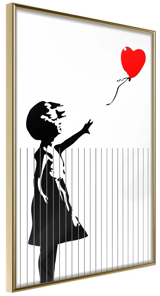 Artgeist Plagát - Cut Banksy [Poster] Veľkosť: 20x30, Verzia: Čierny rám