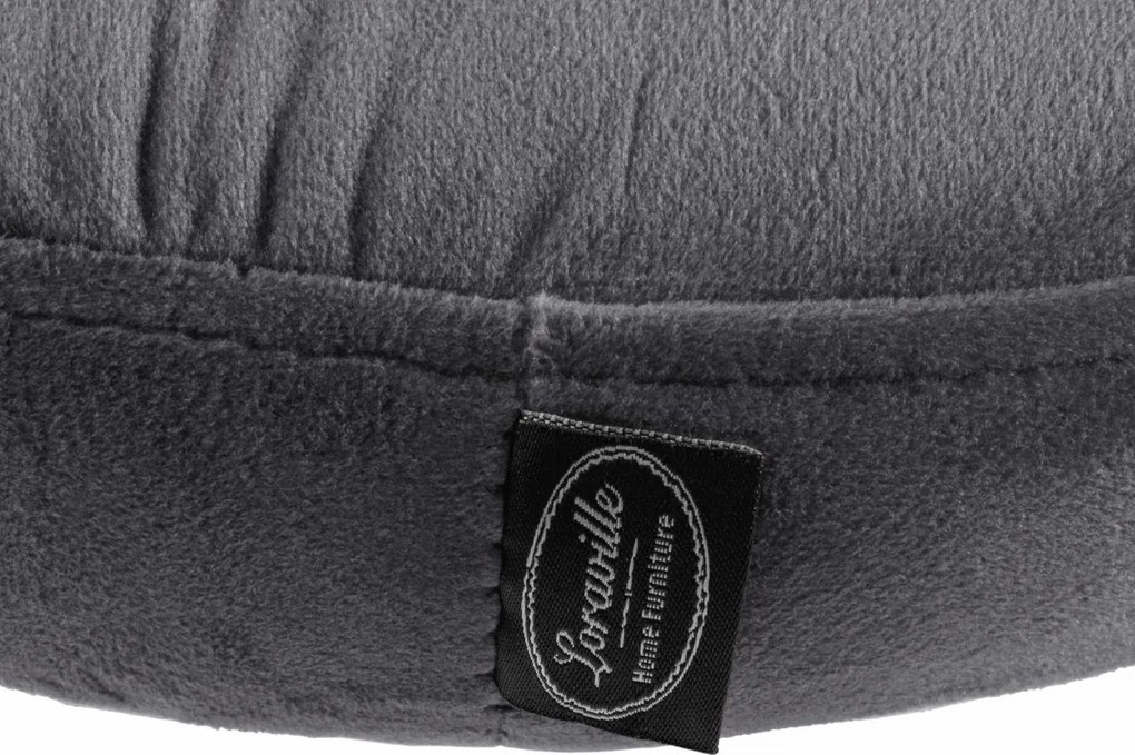 Barová stolička Ponte - zamat, chróm rám - Tmavo sivá