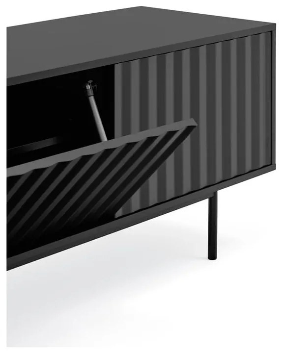 Čierny TV stolík 180x52 cm Sierra – Teulat