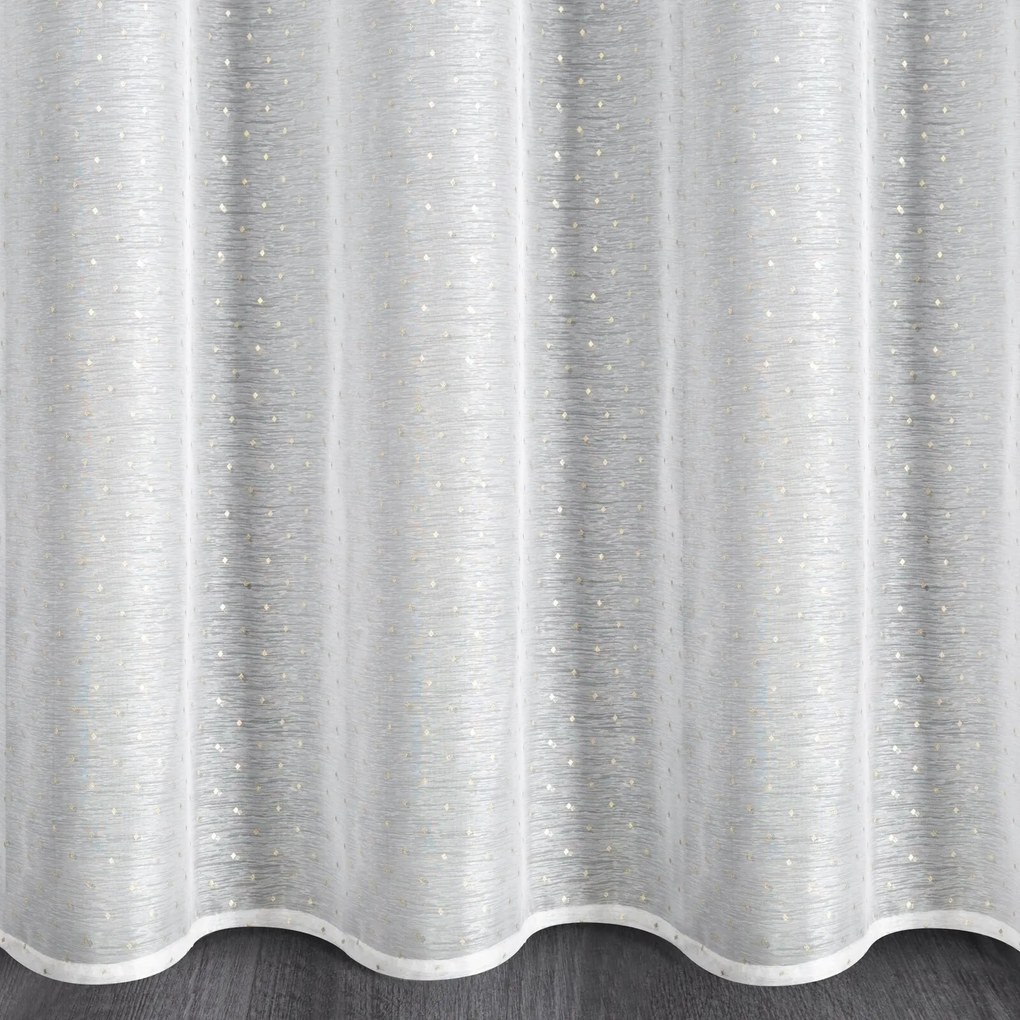 ZÁCLONA NA KRÚŽKOCH SIBEL 300X250 CM BIELA
