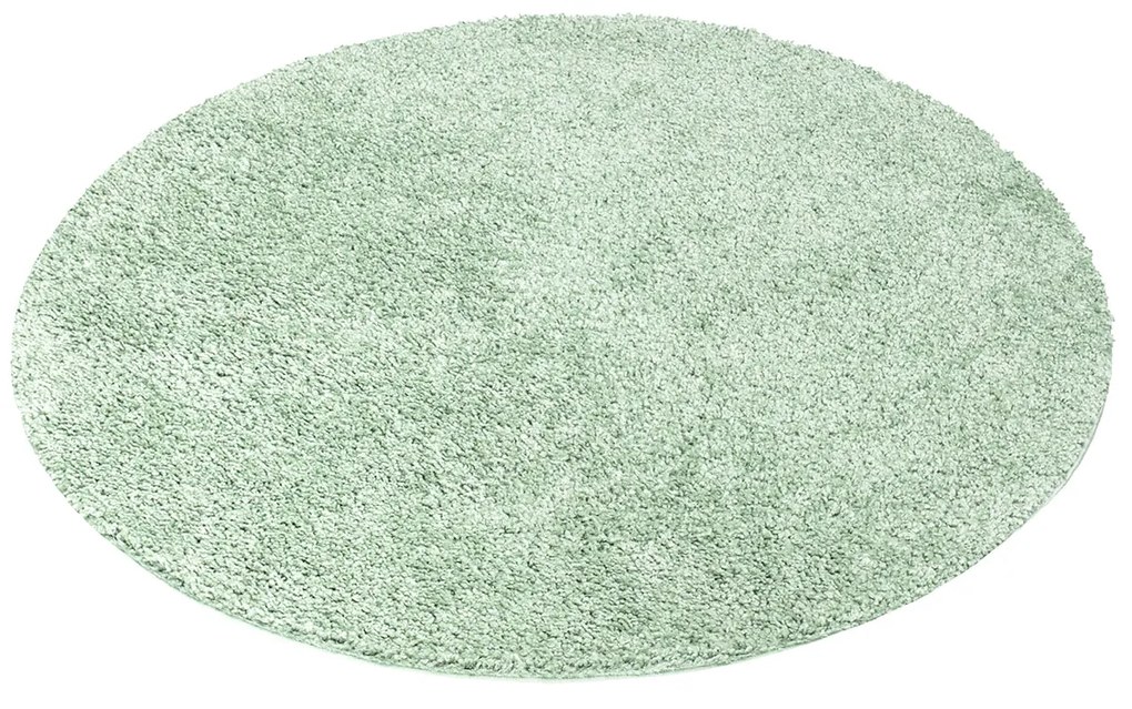 Dekorstudio Shaggy okrúhly koberec CITY 500 zelený Priemer koberca: 80cm