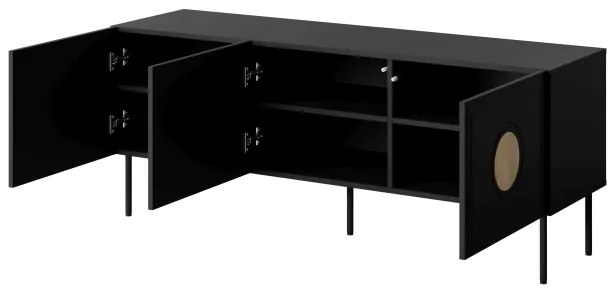 Televízny stolík Palazzo 150 cm čierny/dub craft