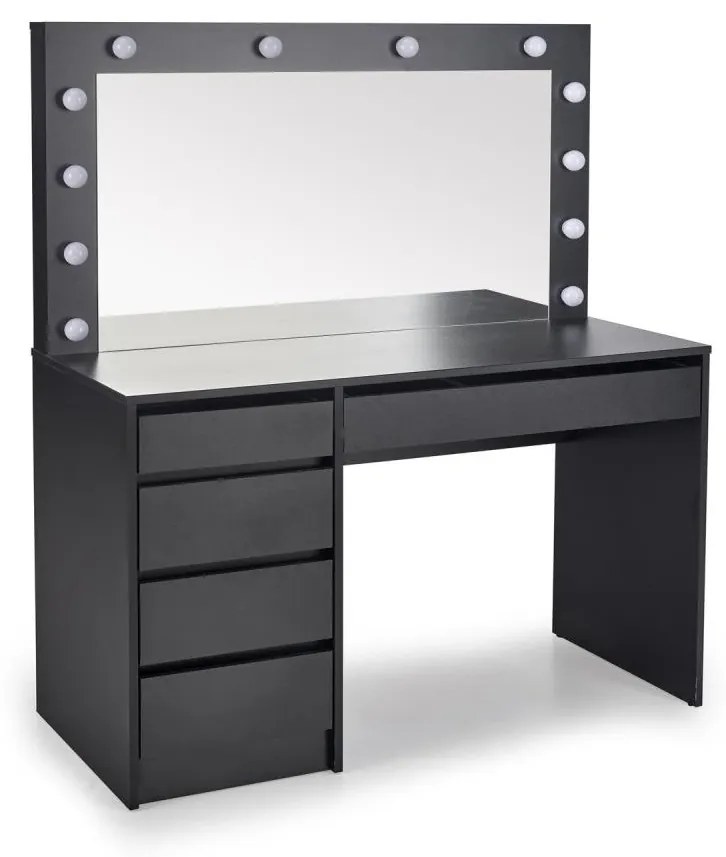 Toaletný stolík AMORIO čierny