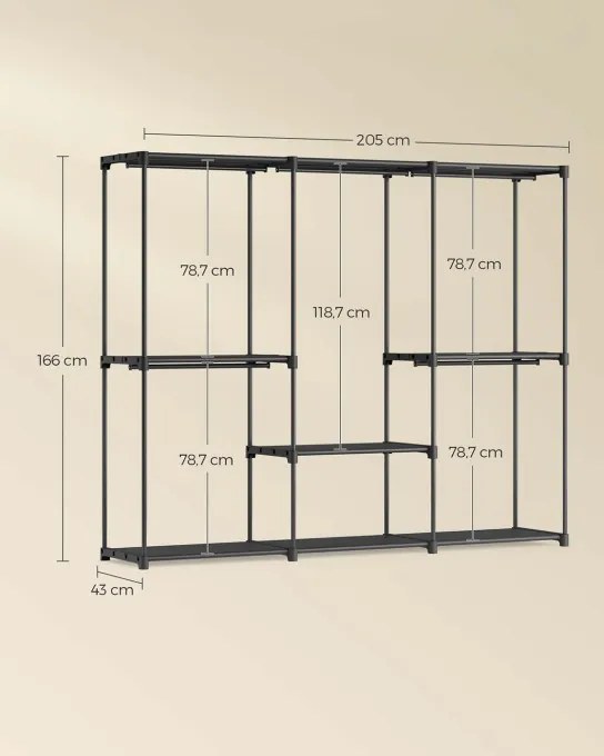 Otvorená šatníková skriňa RYG035B01