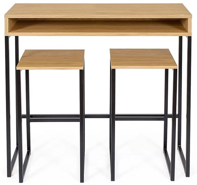 Pracovný stôl s doskou v dubovom dekore 35x100 cm Frame – Woodman