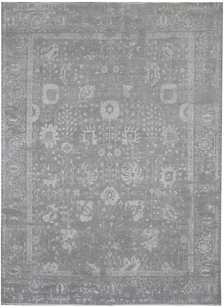Diamond Carpets koberce Ručne viazaný kusový koberec Diamond DC-VASE 3 Silver / silver - 245x305 cm