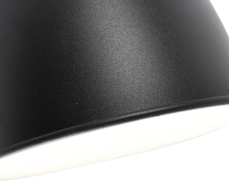 Priemyselná nástenná lampa čierna s nastaviteľným ramenom - Merle