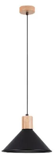 Sollux SL.1320 - Luster na lanku JAGA 1xE27/15W/230V pr. 30 cm čierna