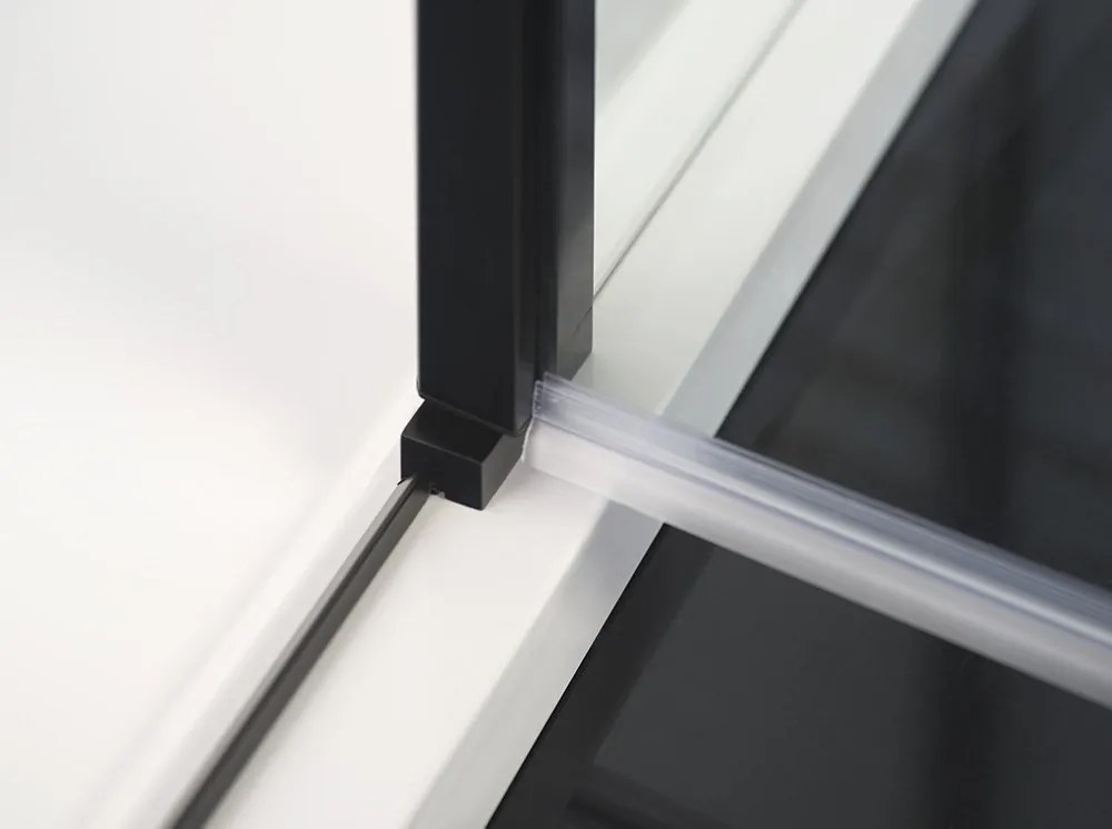Polysan Polysan, ZOOM LINE BLACK sprchové dvere 1300mm, číre sklo, ZL1313B