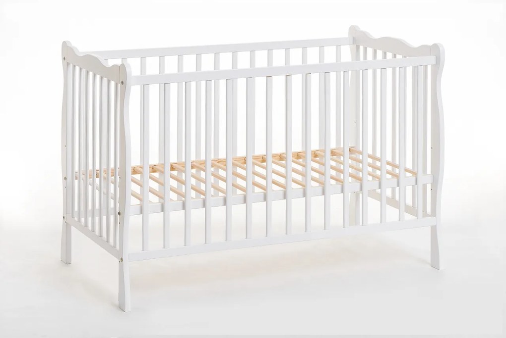 Detská postieľka 60 cm Adria II 26 WW BA+M (biela) (s matracom). Akcia -22%. Vlastná spoľahlivá doprava až k Vám domov. 1024541
