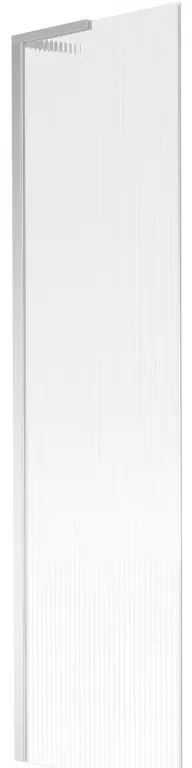 Mexen Next L, 1-krídlová vaňová zástena 50 x 150 cm, 6mm sklo s rebrovým vzorom, chrómový profil, 895-050-000-03-09-01