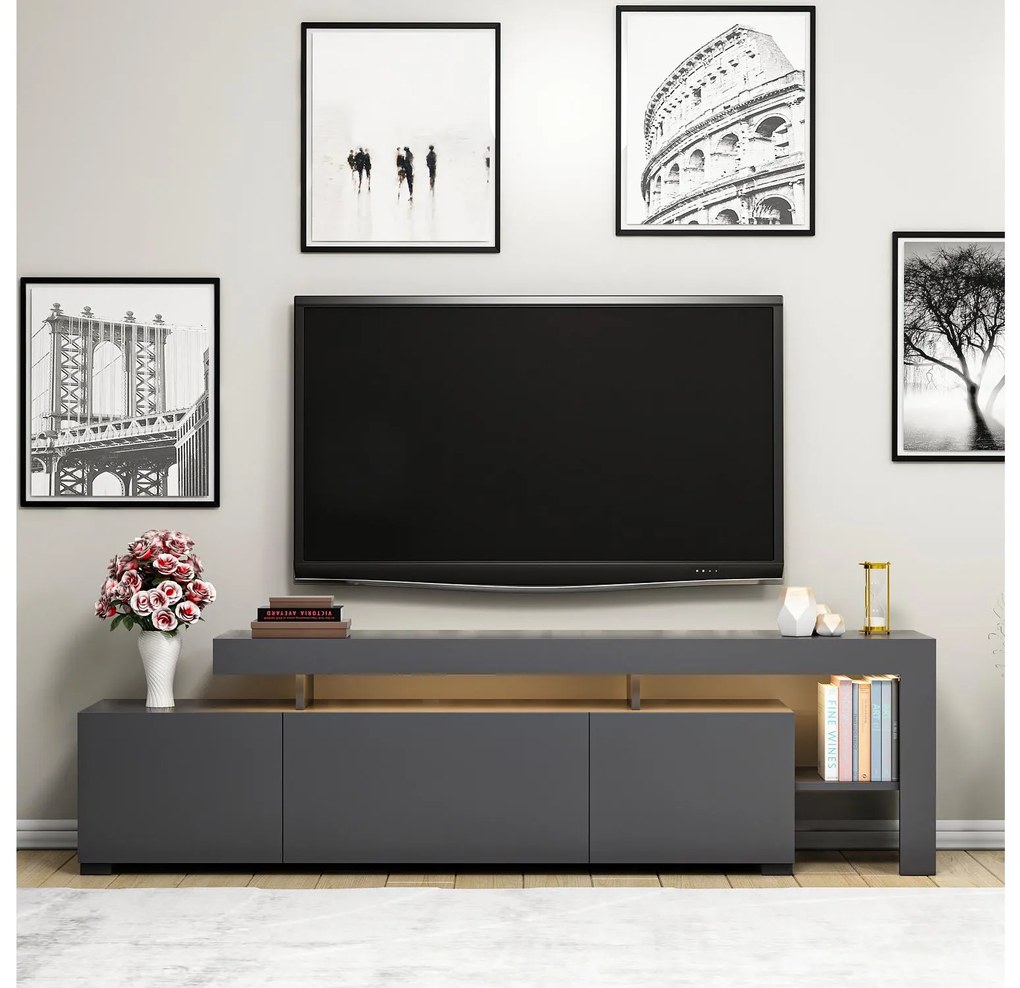 TV stolík/skrinka Belize (antracit). Akcia -18%. Vlastná spoľahlivá doprava až k Vám domov. 1088412