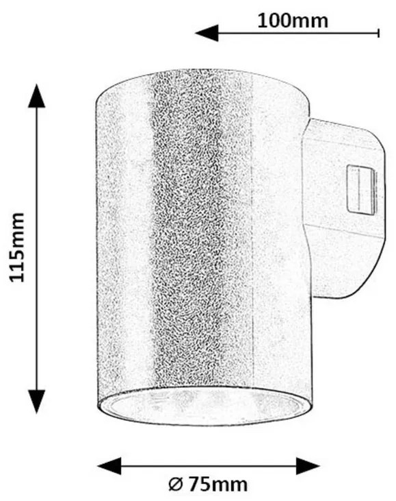 Rabalux 77161 vonkajšie nástenné LED svietidlo Urfa, 9W, IP65, biela, 11,5 cm