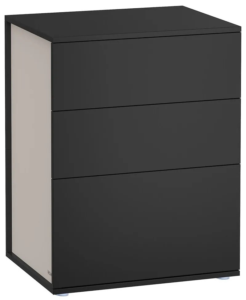 Noční stolek Inner černý/cappuccino