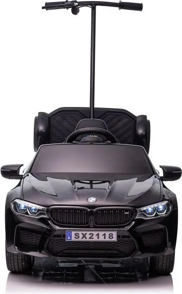 LEAN CARS Elektrické autíčko BMW M5 s rodičovskou platformou čierne lakované
