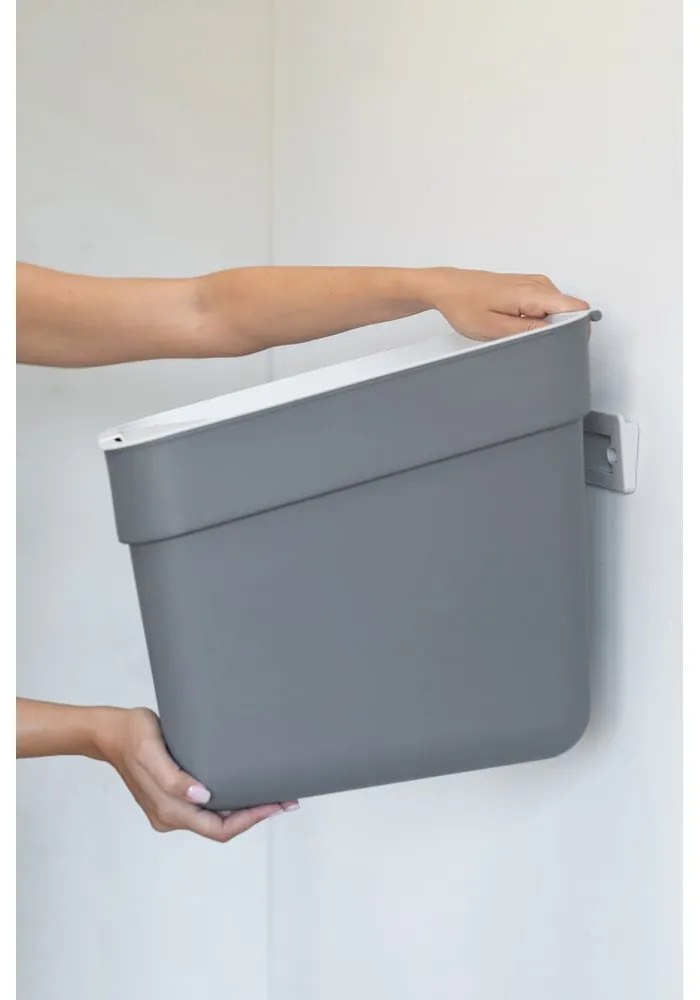 Tmavosivý odpadkový kôš na triedený odpad z recyklovaného plastu 20 l Ready To Collect – Curver