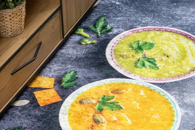 Protišmykový koberec / behúň ANDRE 33290 sivý / žltý