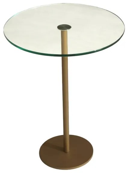 Odkladací stolík SOCIAL 50x40 cm zlatá/číra