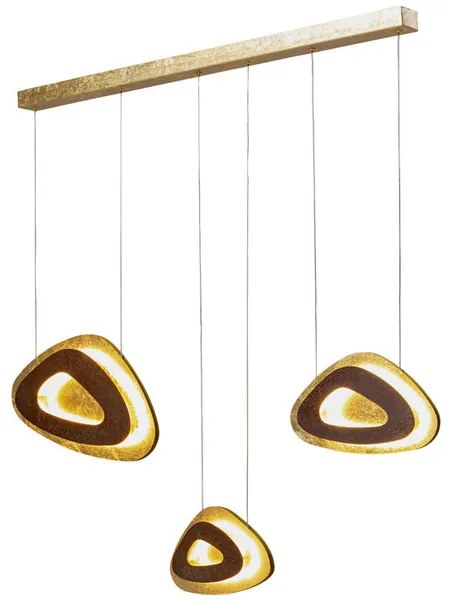 Triangolo Tre LED 120 visiaca lampa zlatá/čierna