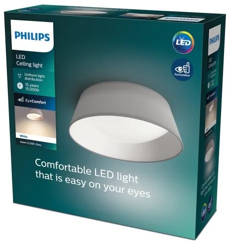 Philips - LED Stropné svietidlo DAWN LED/14W/230V šedá