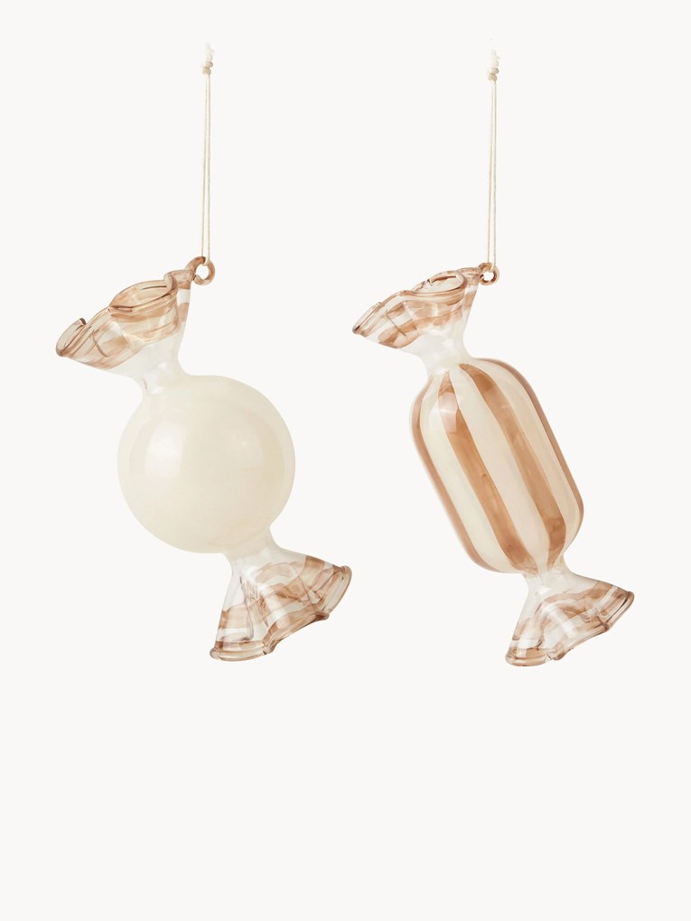 Ručne vyrobené vianočné ozdoby Candy, 2 ks