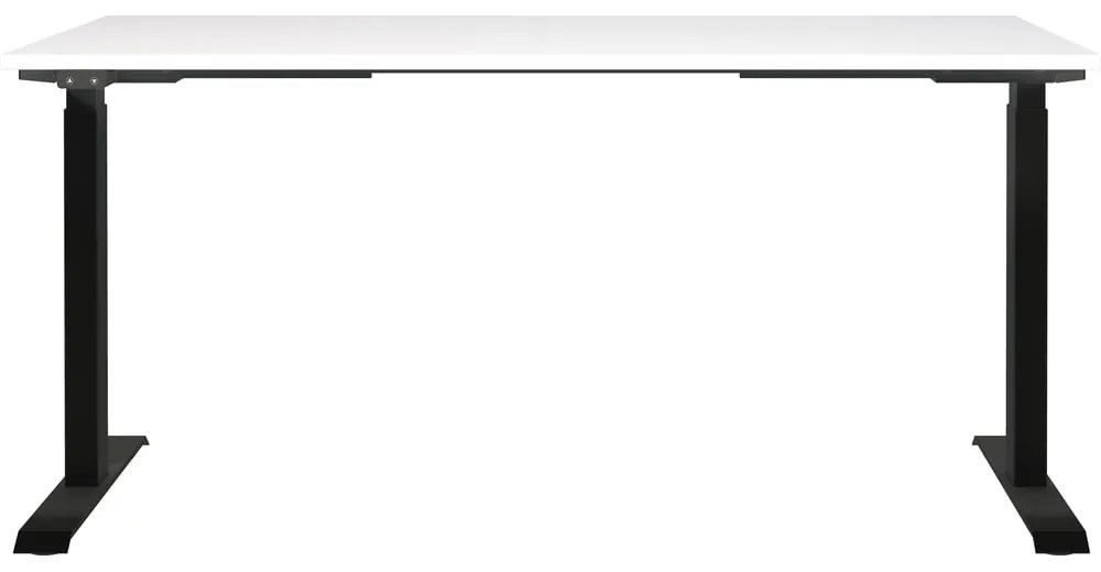 Pracovný stôl s elektricky nastaviteľnou výškou s bielou doskou 80x160 cm Jet – Germania
