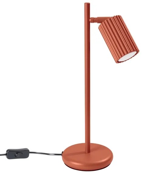 Sollux SL.1643 - Stolná lampa KARBON 1xGU10/10W/230V červená
