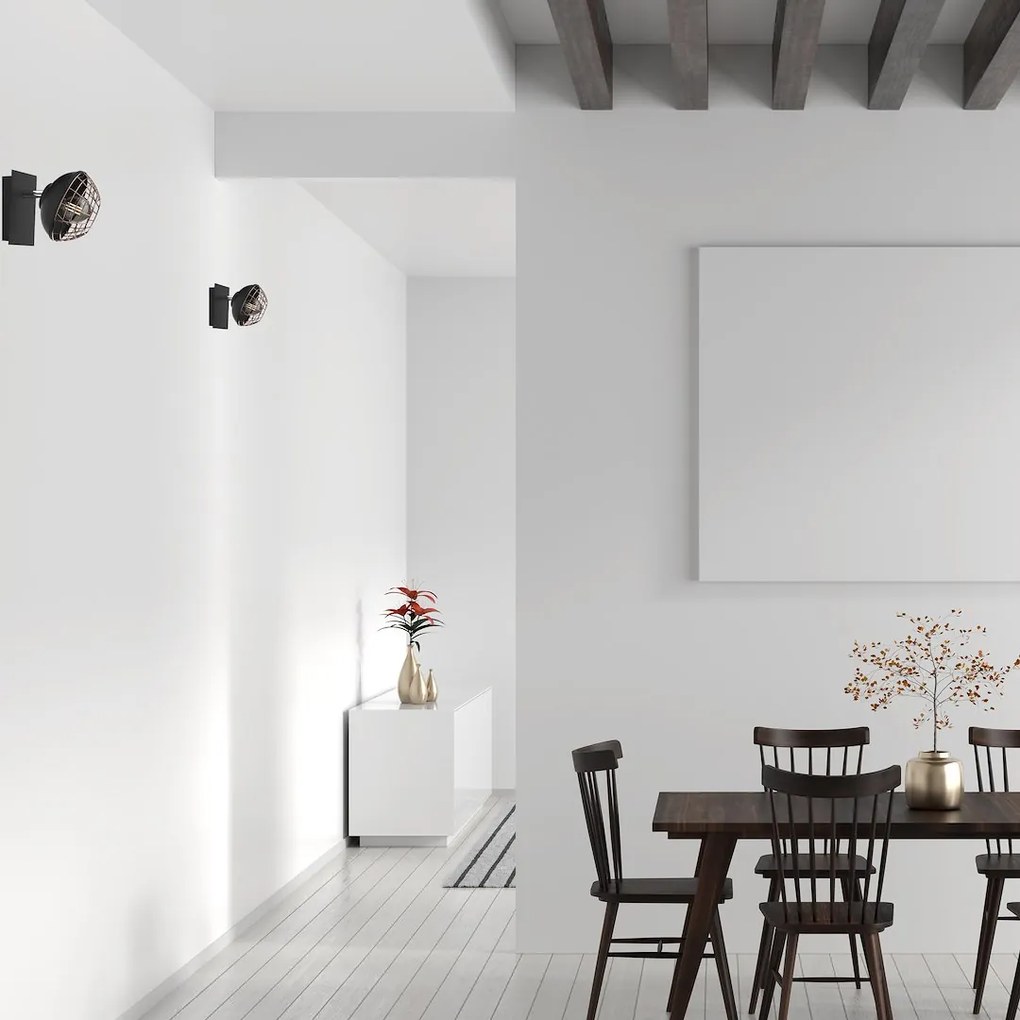 Nástenné svietidlo Logan, 1x zlaté/čierne kovové tienidlo, b