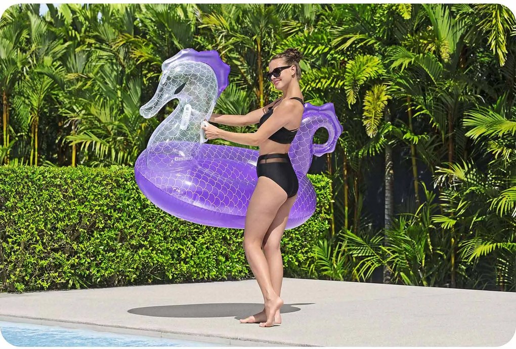 Nafukovacia plavecká matrac v tvare morského koníka XXL 170 x 120 cm Bestway