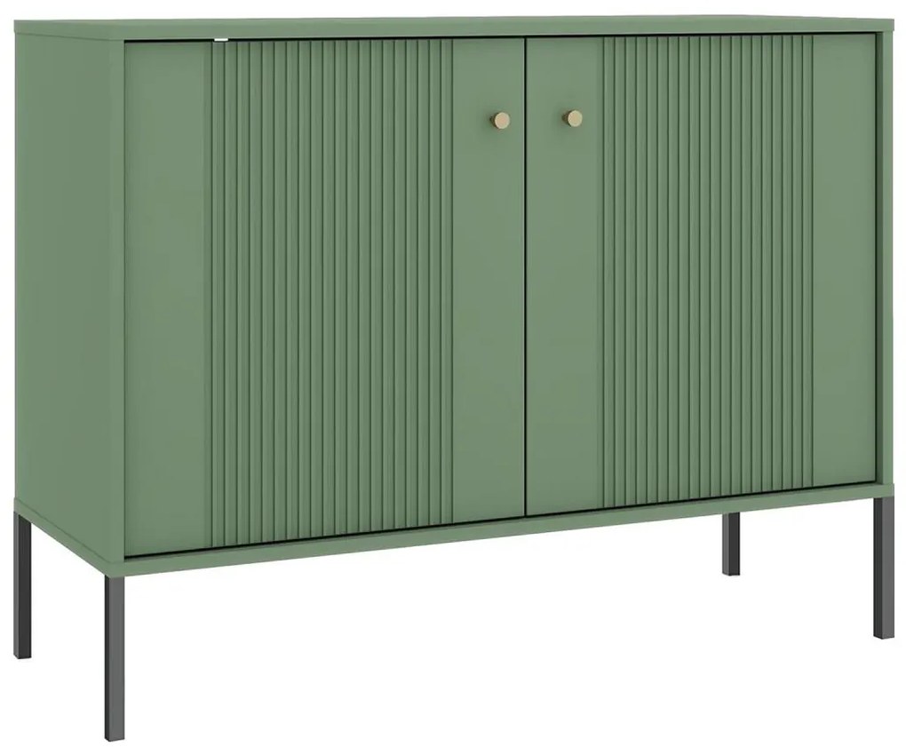 Komoda LUE zelená/čierna