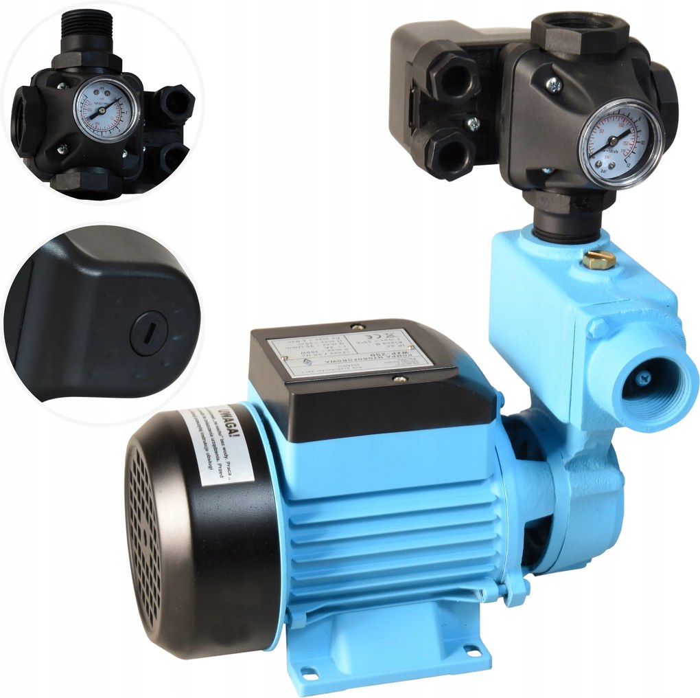 Vodná Pumpa 250 W 35 L/min S Moderným Hydroforovým Príslušenstvom 3 V 1, Malá, Tichá