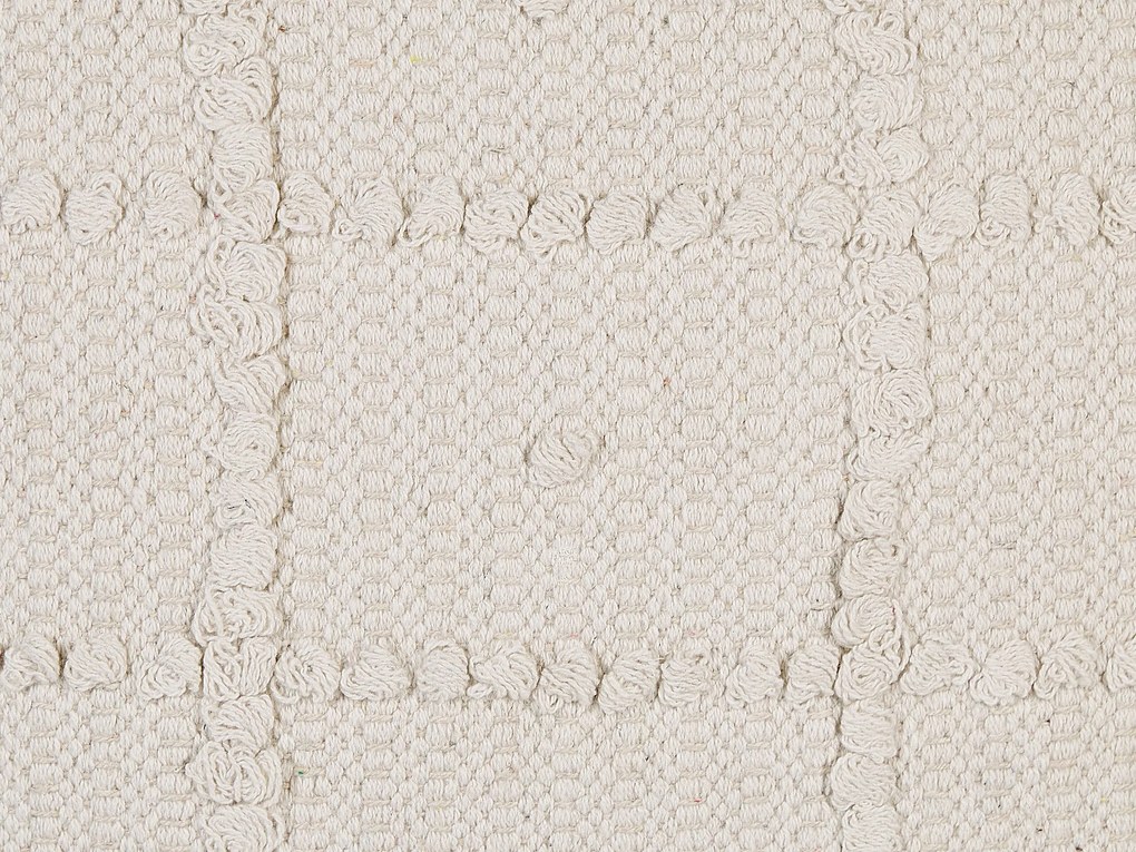 Bavlnený vankúš so vzorom 45 x 45 cm béžový IXORA Beliani