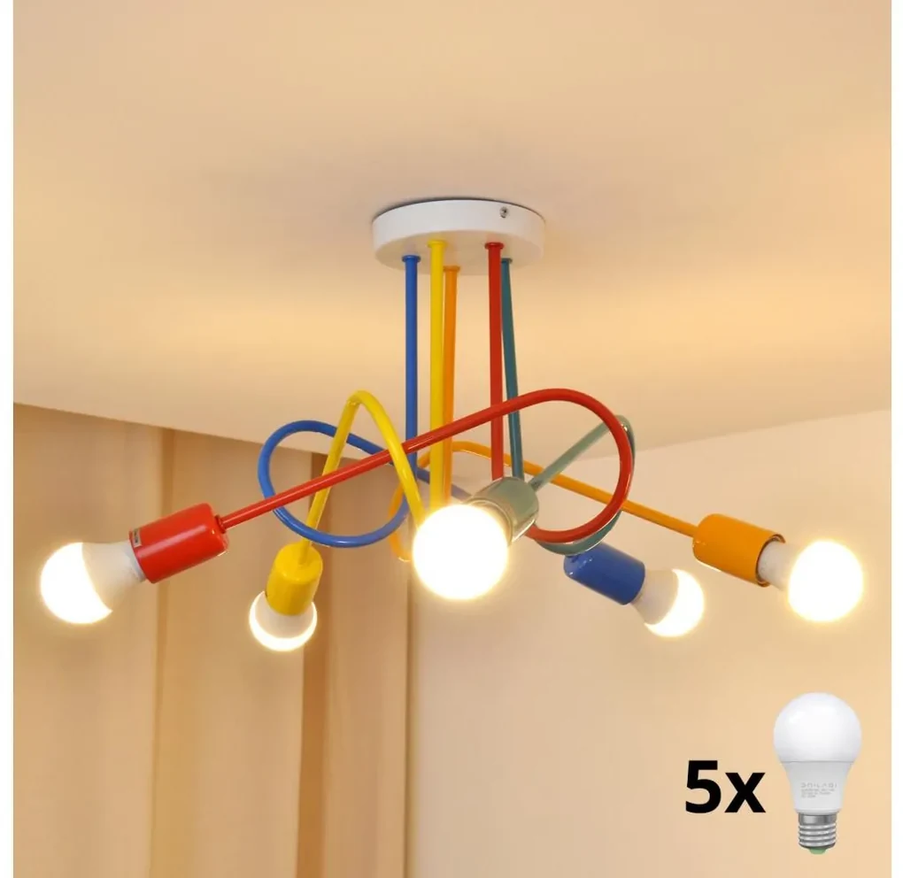 Helam LED Detský prisadený luster OXFORD 5xE27/15W/230V HE255