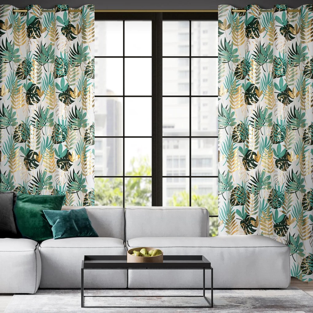 ZÁVES NA KRÚŽKOCH MALTA 140X250 CM VZOROVANÁ