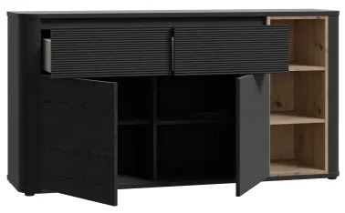 Komoda INAR čierna/dub