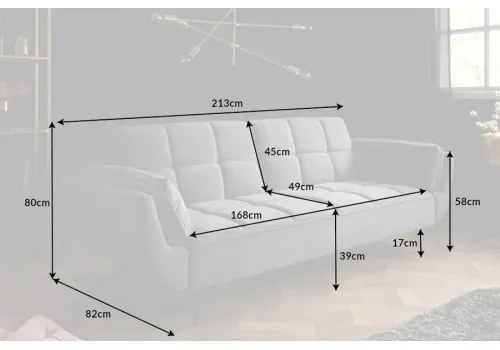 Sedacia súprava rozkladacia 40567 Boutique 3-Sedenie Zamat-Šedá - Komfort-nábytok